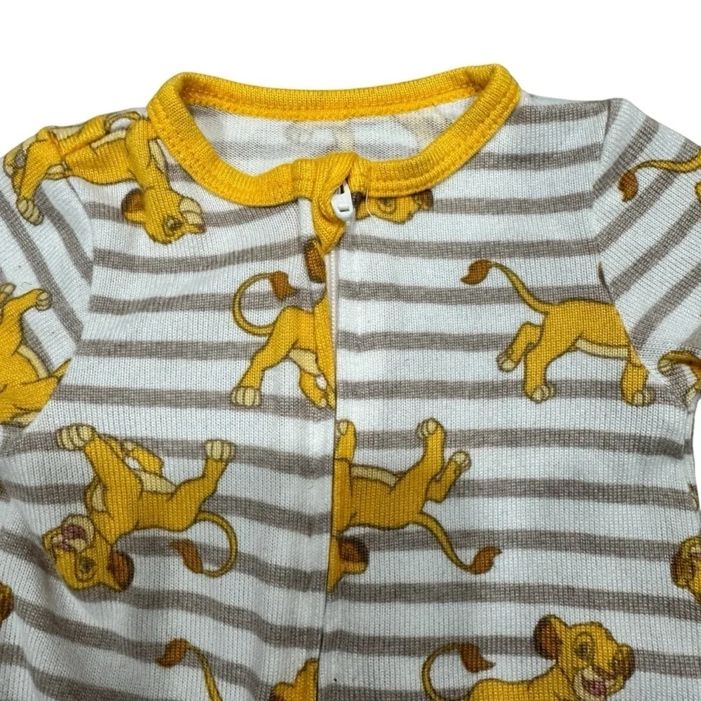 Disney Baby Lion King Simba Sleeper Size 3 Months Soft Footsie Pajamas